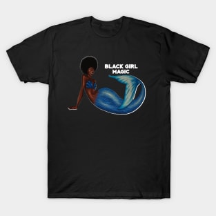 Afro Mermaid, African, Black Girl Magic T-Shirt